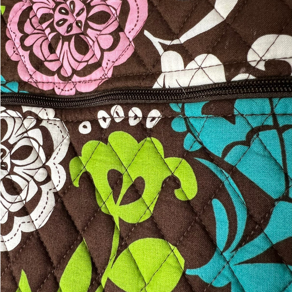 Vera Bradley Tote Bag 17" x 14" x 5" in Bright Multicolored Floral Print - Picture 2 of 7